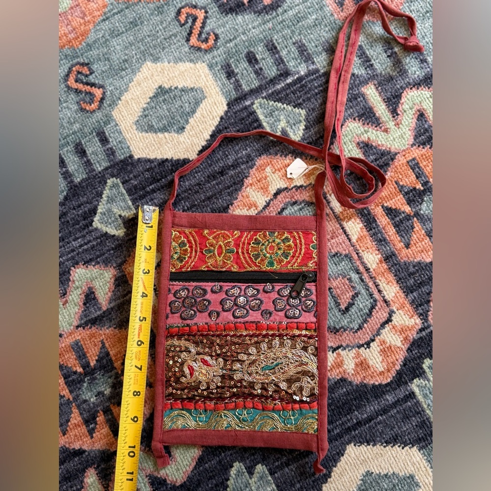 Colorful Embroidered Crossbody Bag